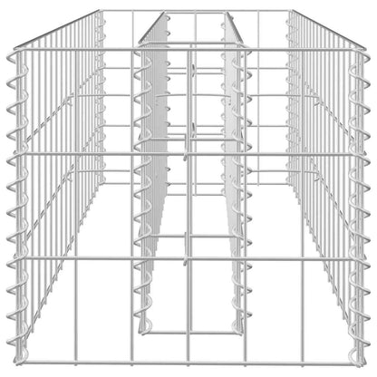 Gabionen-Hochbeet Verzinkter Stahl 90×30×30 cm bepflanzbar