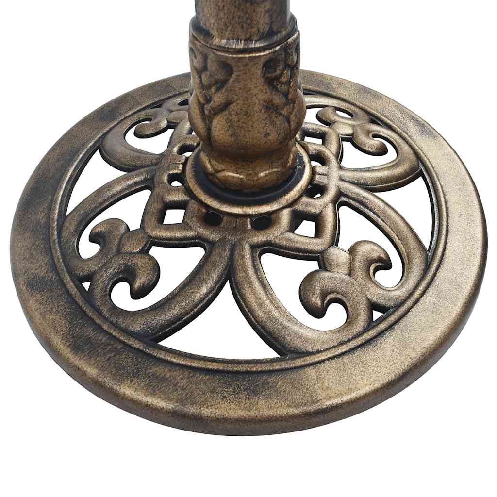 Bird bath bronze color plastic 50x50x76 cm bird bath