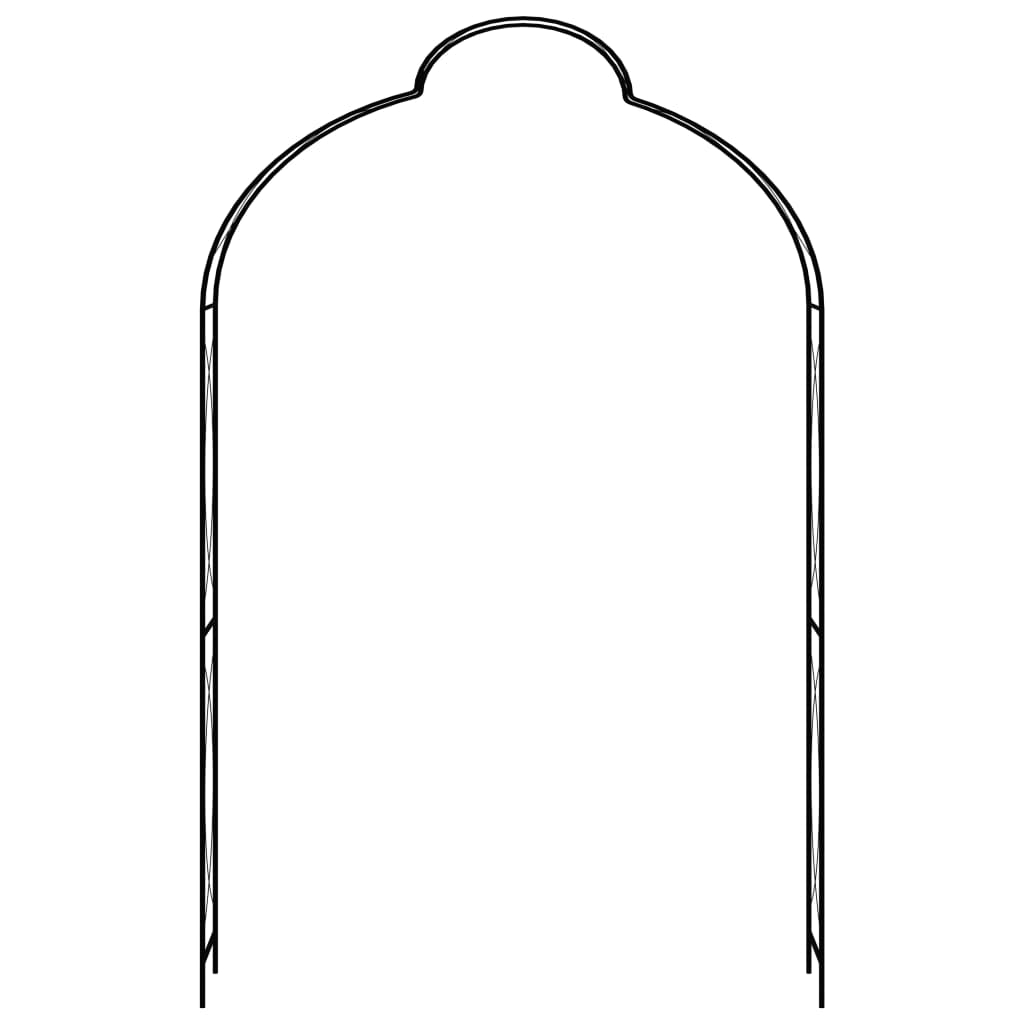 vidaXL Rose Arch Black 150 x 34 x 240 cm Iron
