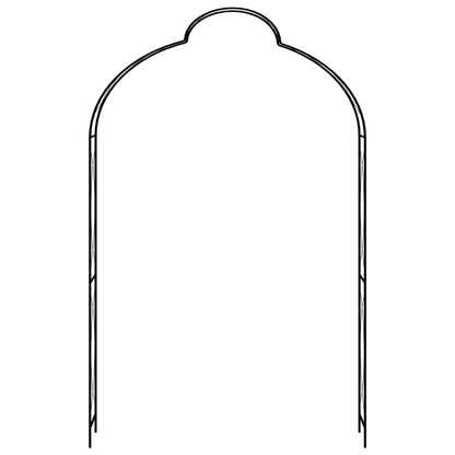 vidaXL Rose Arch Black 150 x 34 x 240 cm Iron