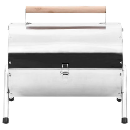 Campinggrill Edelstahl Holzkohlegrill Tragbar mit Deckel BBQ Grill