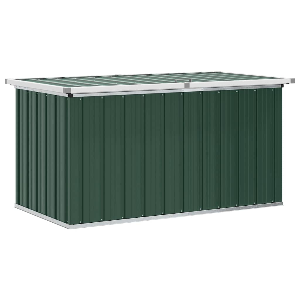 Gartenbox Aufbewahrungsbox 129x67x65 cm Stahl Grün Kissenbox Wetterfest