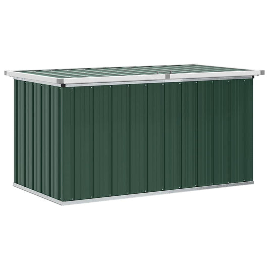 Gartenbox Aufbewahrungsbox 129x67x65 cm Stahl Grün Kissenbox Wetterfest