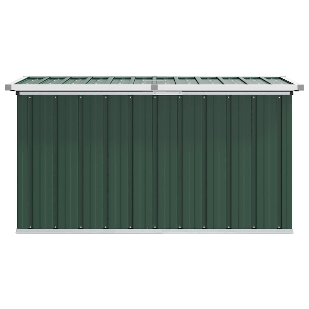 Gartenbox Aufbewahrungsbox 129x67x65 cm Stahl Grün Kissenbox Wetterfest