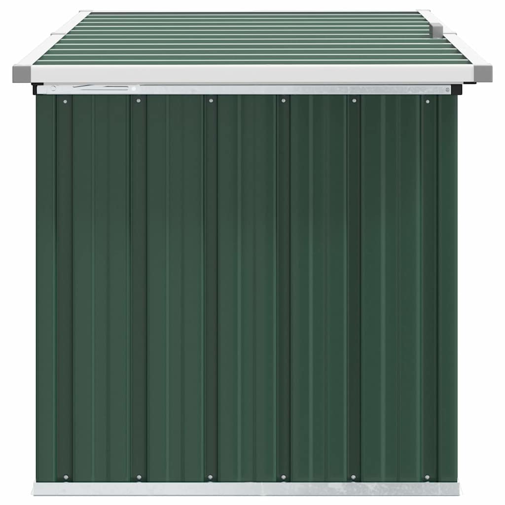 Gartenbox Aufbewahrungsbox 129x67x65 cm Stahl Grün Kissenbox Wetterfest