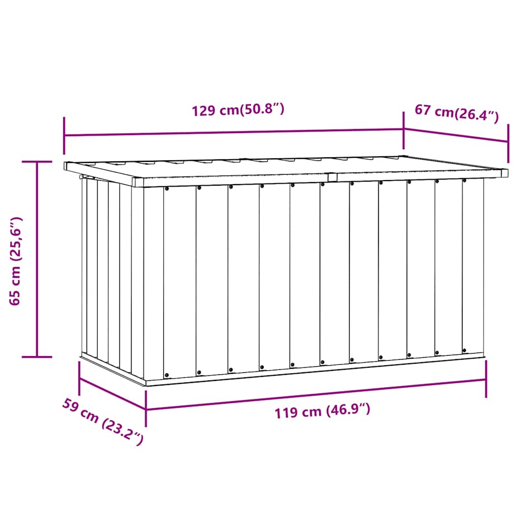 Gartenbox Aufbewahrungsbox 129x67x65 cm Stahl Grün Kissenbox Wetterfest