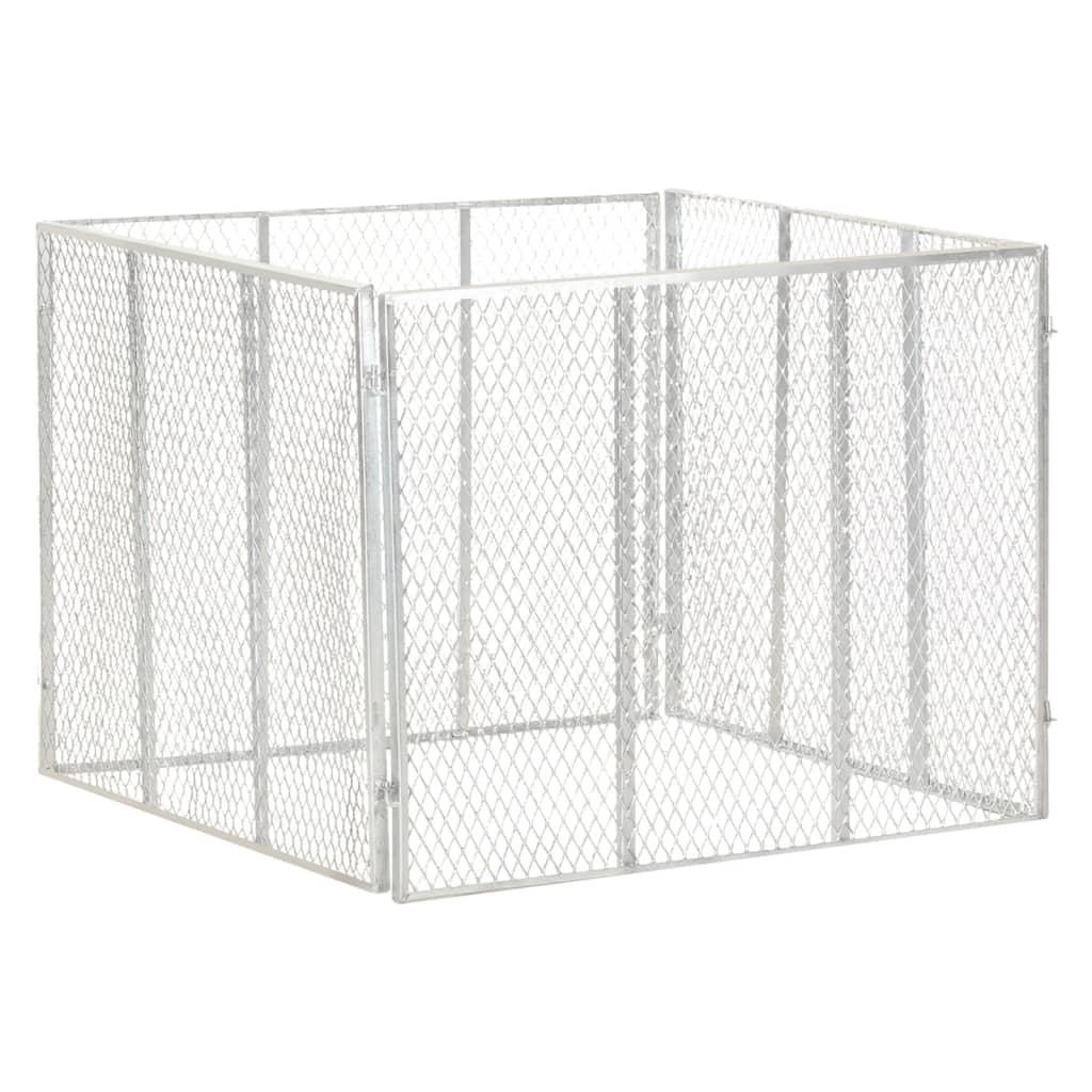 Composter garden composter 100x100x77 cm Galvanized iron Rotting