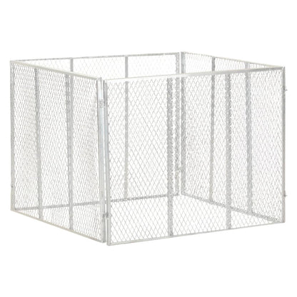 Composter garden composter 100x100x77 cm Galvanized iron Rotting