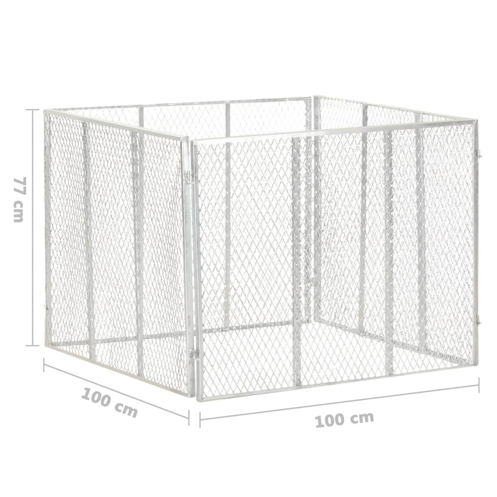 Composter garden composter 100x100x77 cm Galvanized iron Rotting