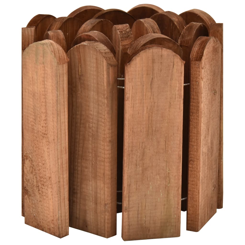 Beeteinfassung Braun 120 cm Imprägniertes Kiefernholz flexibel Rasenkante