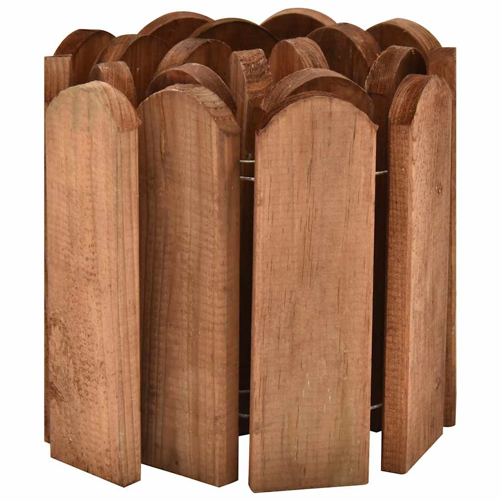 Beeteinfassung Braun 120 cm Imprägniertes Kiefernholz flexibel Rasenkante