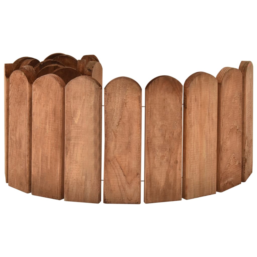 Beeteinfassung Braun 120 cm Imprägniertes Kiefernholz flexibel Rasenkante