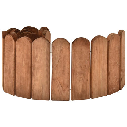 Beeteinfassung Braun 120 cm Imprägniertes Kiefernholz flexibel Rasenkante