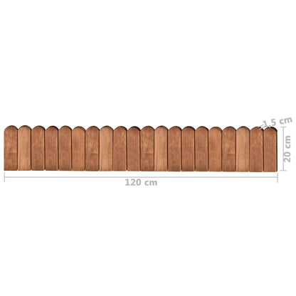 Beeteinfassung Braun 120 cm Imprägniertes Kiefernholz flexibel Rasenkante