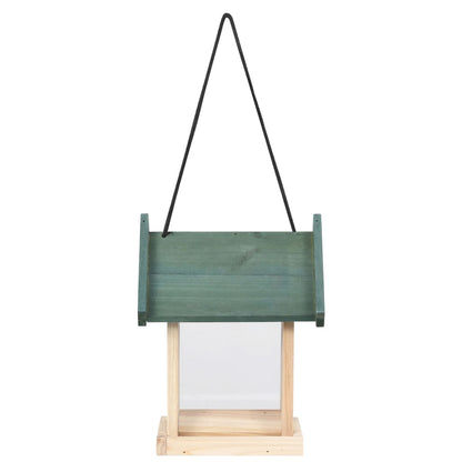 Bird feeders, 4 pieces, fir wood, 19 x 19 x 25 cm, birdhouses, wild bird feeding station