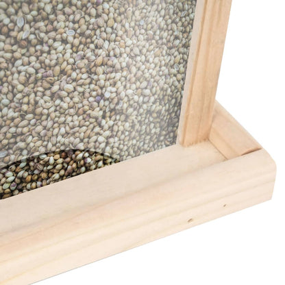 Bird feeders, 4 pieces, fir wood, 19 x 19 x 25 cm, birdhouses, wild bird feeding station