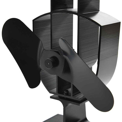 Ofenventilator ohne Strom Kaminventilator hitzebetrieben 2 Blatt 50-300°C