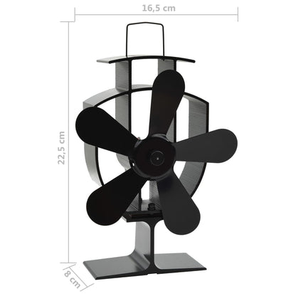 Ofenventilator ohne Strom Kaminventilator hitzebetrieben 5 Blatt 50-300°C