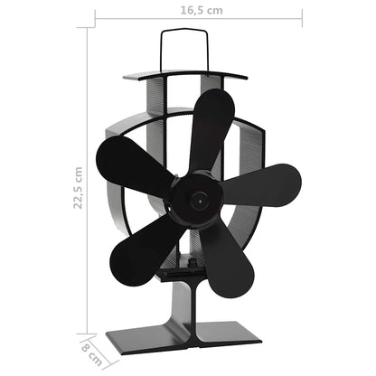 Ofenventilator ohne Strom Kaminventilator hitzebetrieben 5 Blatt 50-300°C