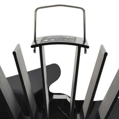 Kaminofen Ventilator Ofenventilator 2 Blätter Schwarz wärmebetrieben stromlos