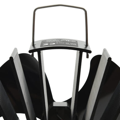Kaminofen Ventilator Kaminventilator 3 Blätter Schwarz stromlos wärmebetrieben