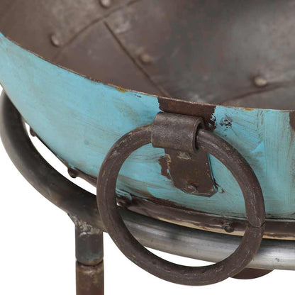Feuerschale Ø 40 cm Bunt Rustikal Eisen Feuerstelle Shabby Feuerstelle rusty