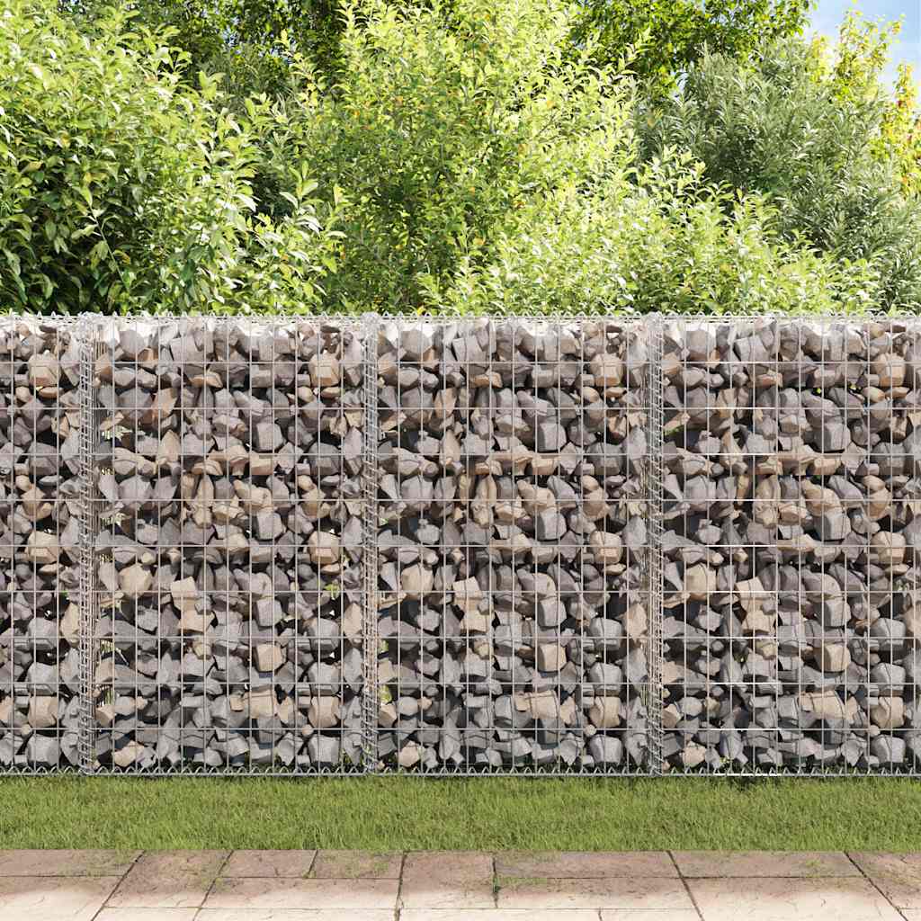Gabionenwand Verzinkter Stahl 150×60×100 cm Gabionenzaun Drahtkorb Steinmauer Wand