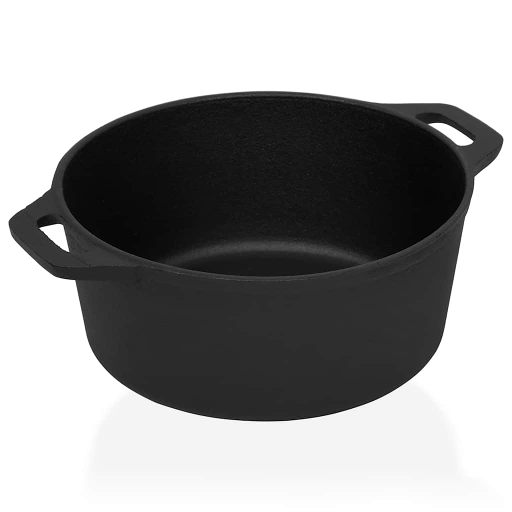 Topf Schwarz Ø26,5 cm Gusseisen 5 Liter Schmortopf Kochtopf