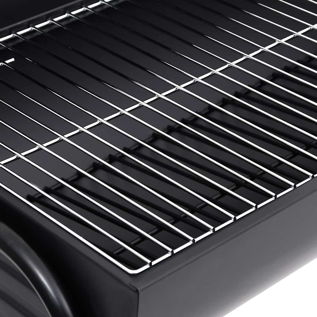 Holzkohlegrill XXL Grillwagen BBQ Grill mit Deckel Warmhalterost