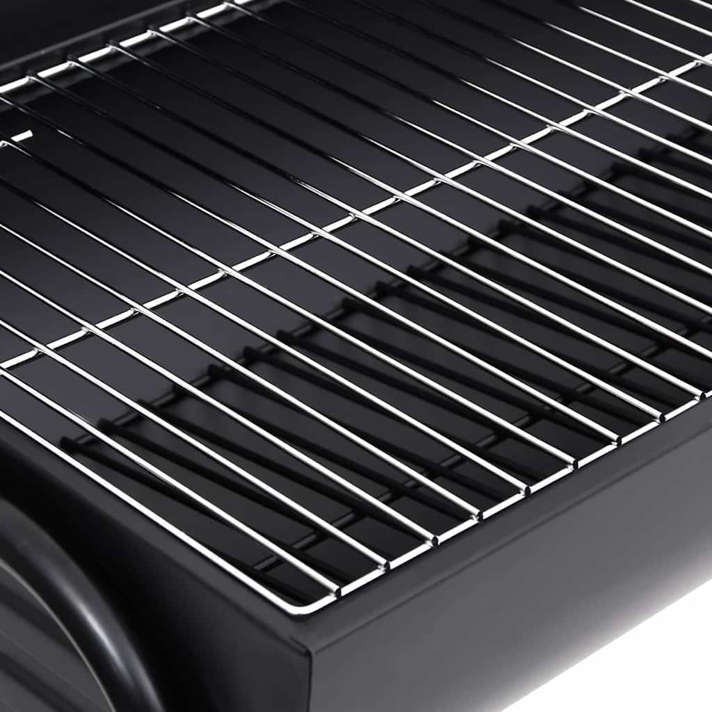 vidaXL Grill with 2 Grill Racks Black 80x95x90 cm Steel