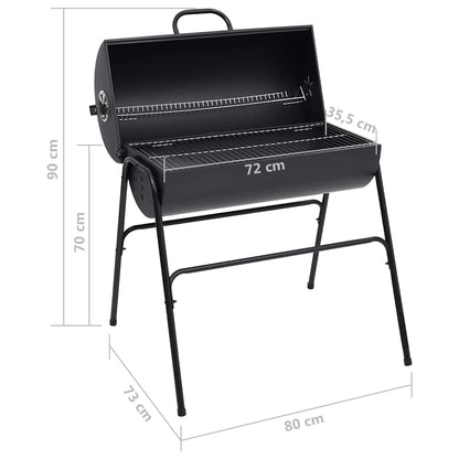 Holzkohlegrill XXL Grillwagen BBQ Grill mit Deckel Warmhalterost