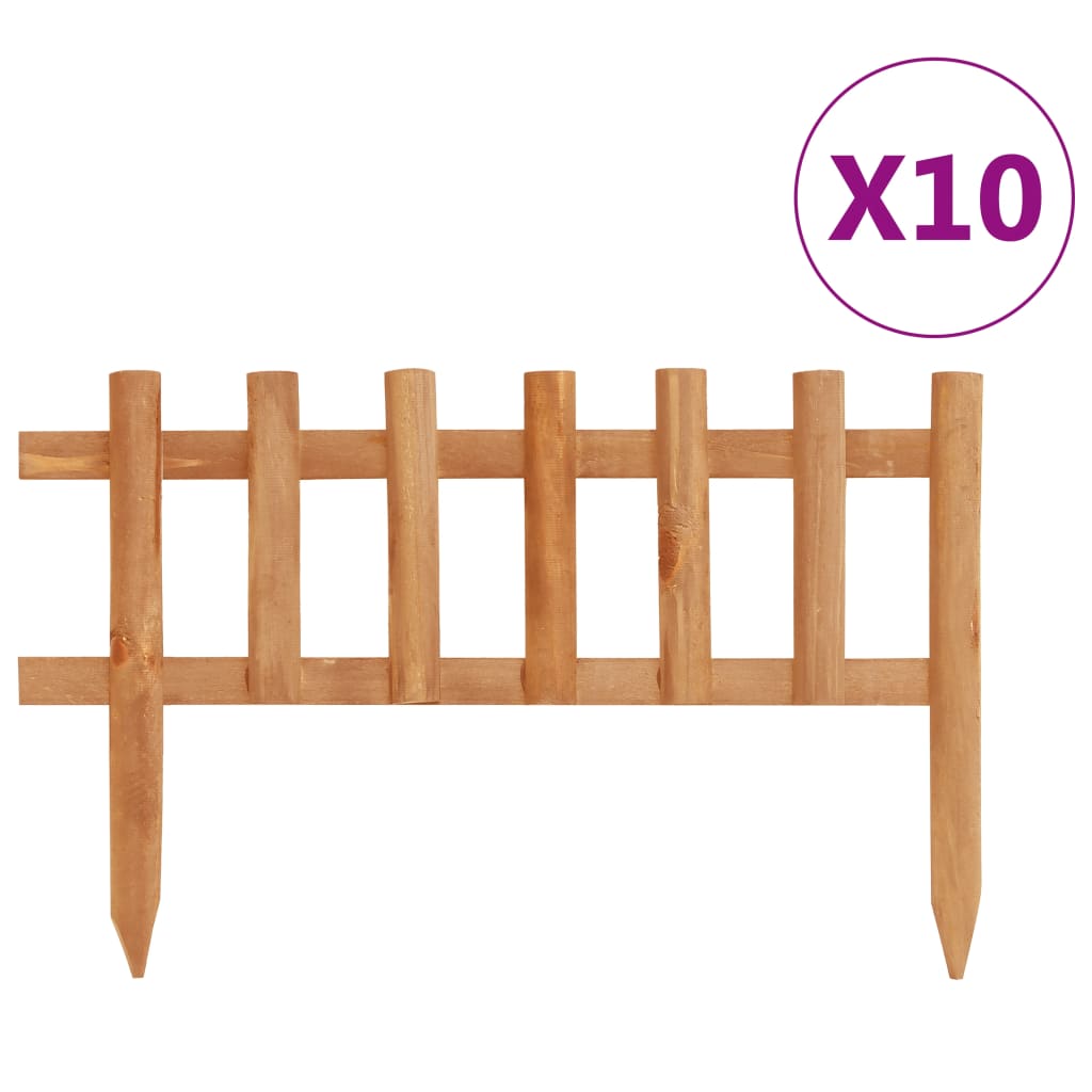 Beeteinfassung Rasenkante 10 Stk. Tannenholz 4,4 m Beetumrandung 44 x 29 cm