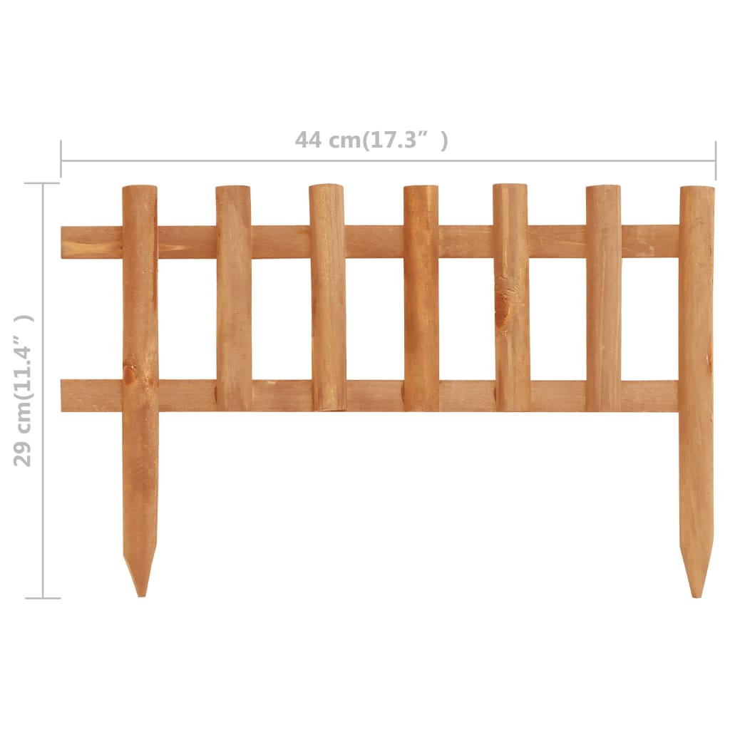 Beeteinfassung Rasenkante 10 Stk. Tannenholz 4,4 m Beetumrandung 44 x 29 cm