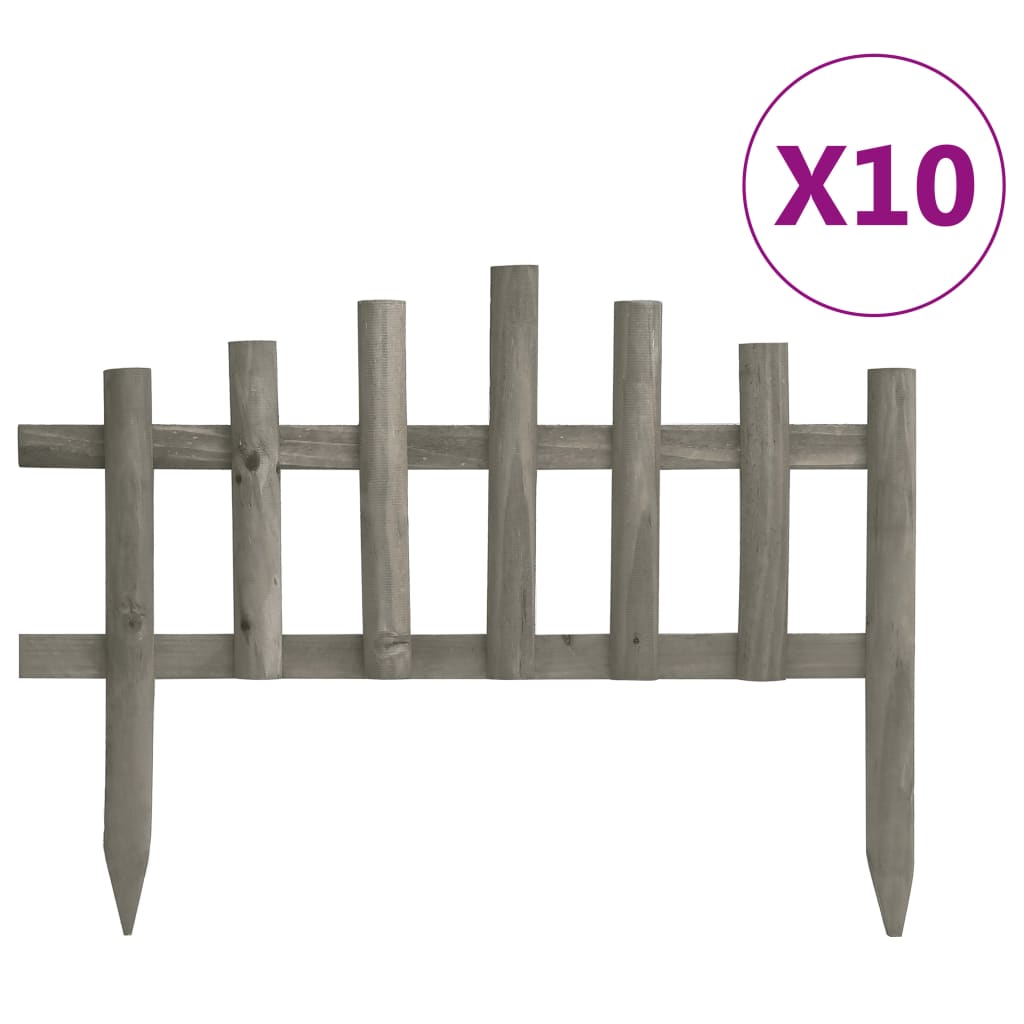 Beeteinfassung Rasenkante 10 Stk. Tannenholz 4,4 m Beetumrandung 44 x 35 cm
