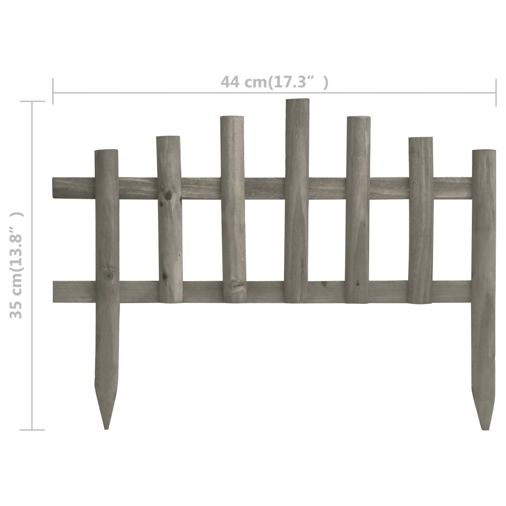Beeteinfassung Rasenkante 10 Stk. Tannenholz 4,4 m Beetumrandung 44 x 35 cm