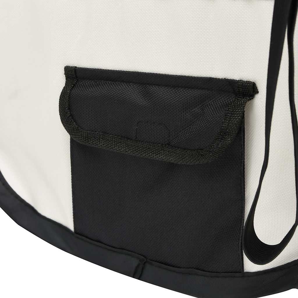 vidaXL Foldable Puppy Playpen with Carrying Bag Black 125x125x61 cm