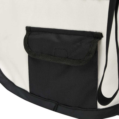 vidaXL Foldable Puppy Playpen with Carrying Bag Black 125x125x61 cm