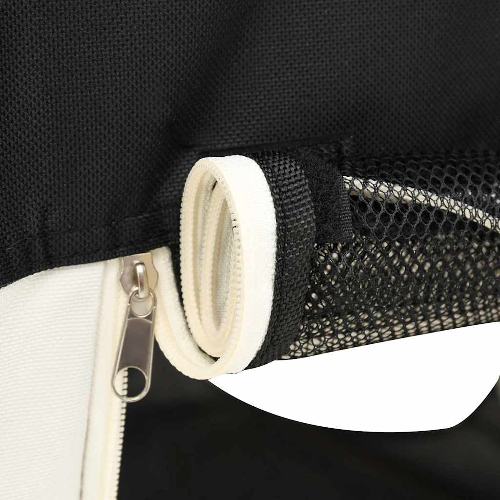 vidaXL Foldable Puppy Playpen with Carrying Bag Black 125x125x61 cm