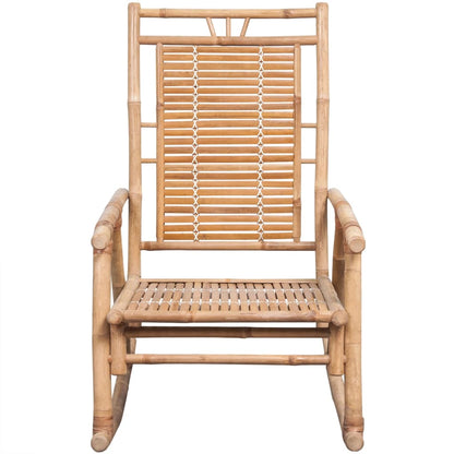 Schaukelstuhl Bambus-Holz 66 x86x105 cm mit Auflage Gartenstuhl
