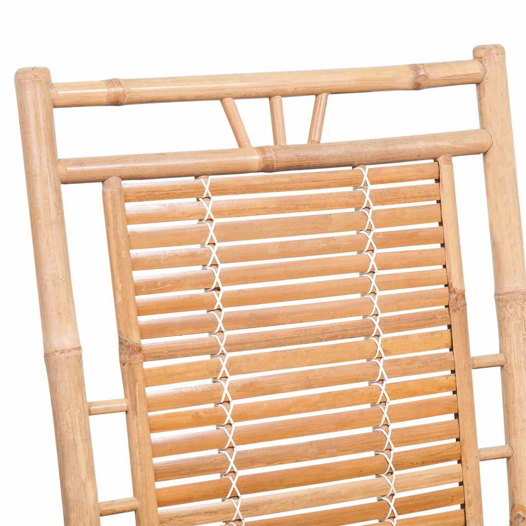 vidaXL rocking chair with cushion, bamboo