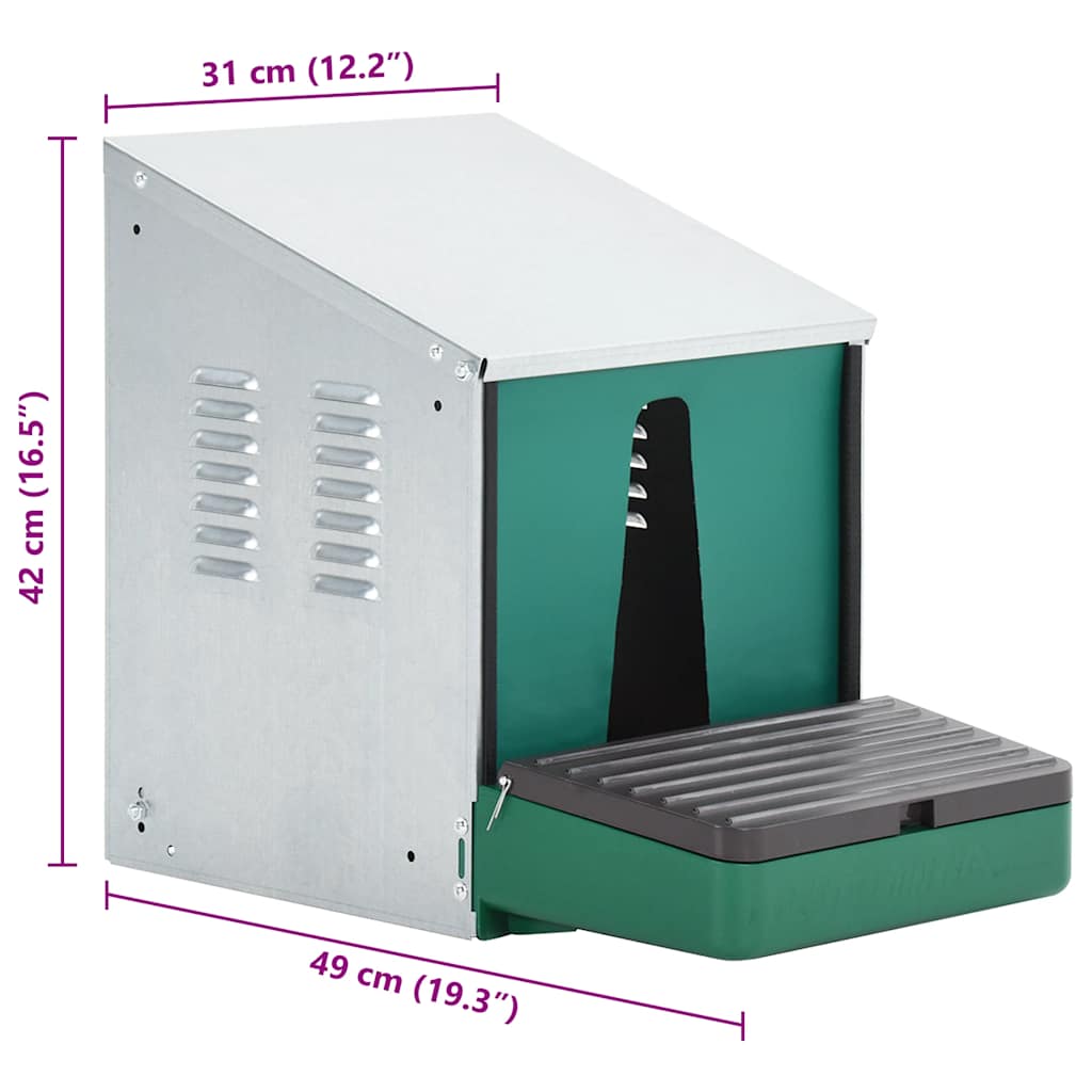 Nestomatic Abrollnest Hühner Legenest Metall 49x31x42 cm mit Auffangschale