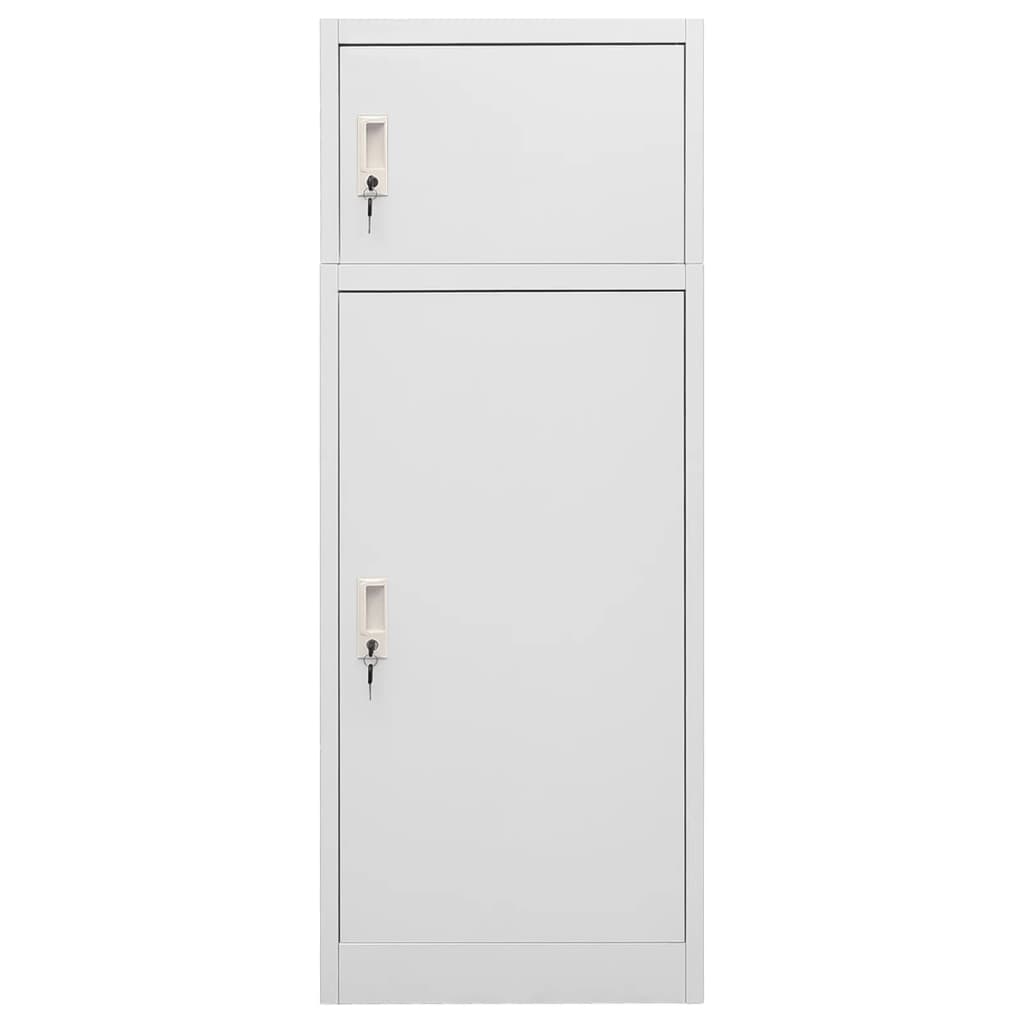 vidaXL Saddle Cabinet Light Grey 53x53x140 cm Steel