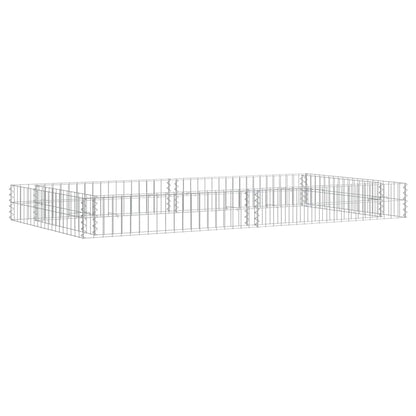 Gabionen-Hochbeet Verzinkter Stahl 200x100x20 cm Steinkorb Grau Silber