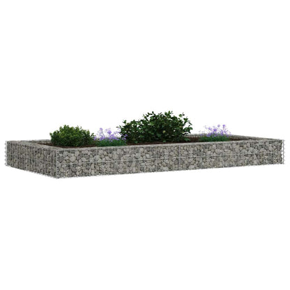 Gabionen-Hochbeet Verzinkter Stahl 200x100x20 cm Steinkorb Grau Silber