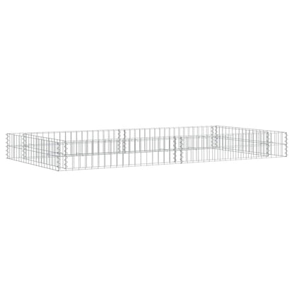 Gabionen-Hochbeet Verzinkter Stahl 200x100x20 cm Steinkorb Grau Silber