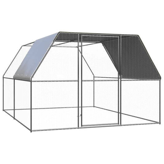 Chicken cage, chicken coop, steel, 3 x 4 x 2 m, run, outdoor enclosure, animal cage, poultry house