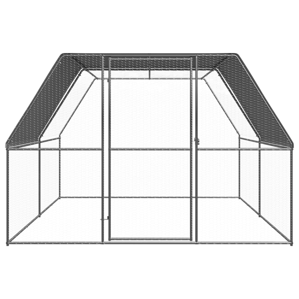 Hühnerkäfig Hühnerstall Stahl 3 x 4 x 2 m Auslauf Freigehege Tierkäfig Geflügelstall