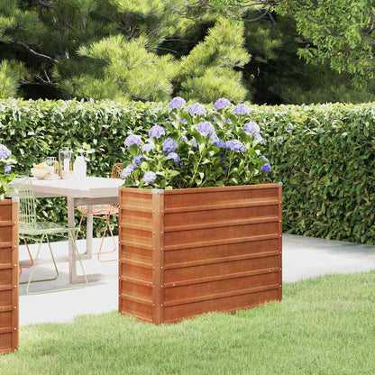 Raised garden bed 100x40x77cm Corten steel rusty planting bed planter