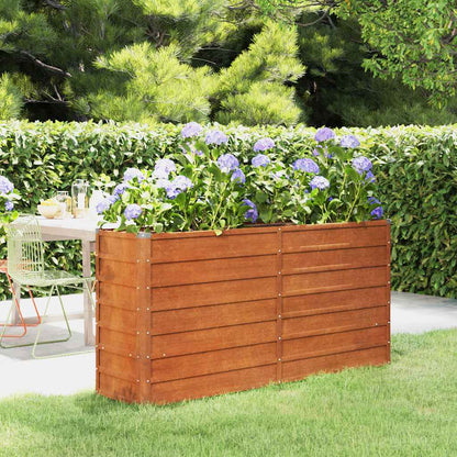 Raised bed 160x40x77 cm Corten steel rusty plant bed planter box