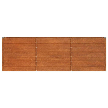 Hochbeet 240x40x77 cm Cortenstahl rostig Pflanzbeet Pflanzkasten